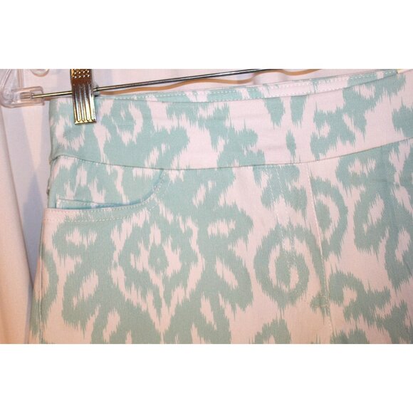 NEW SLIMSATION Golf Walking Shorts Size 8 Ice Blue White Slimming Pull-On - Picture 2 of 4